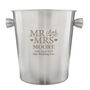 Personalised Mr And Mrs Stainless Steel Ice Bucket – Perfect Wedding Gift, thumbnail 5 of 5