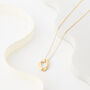 Irregular Hammered Oval Drop Pendant Necklace, thumbnail 5 of 6
