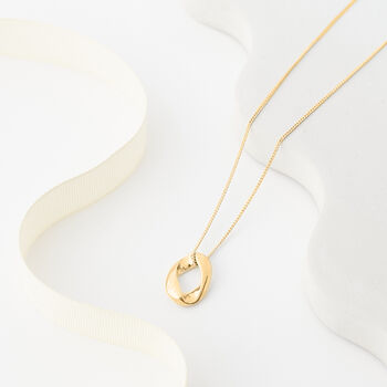 Irregular Hammered Oval Drop Pendant Necklace, 5 of 6