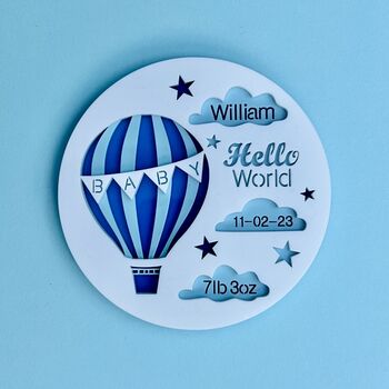 Personalised New Baby Keepsake Or Announcement Plaque, 4 of 5