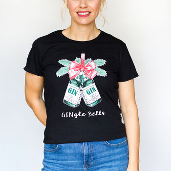 Gingle Bells Women's Christmas T Shirt, 6 of 6