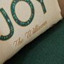 Personalised Linen Joy Cushion, thumbnail 2 of 3