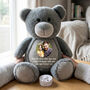 Personalised Record A Voice Teddy Bear Grey, thumbnail 1 of 9