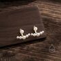 Sterling Silver Mother Of Pearl Jacket Earrings, thumbnail 4 of 9