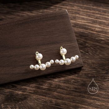 Sterling Silver Mother Of Pearl Jacket Earrings, 4 of 9