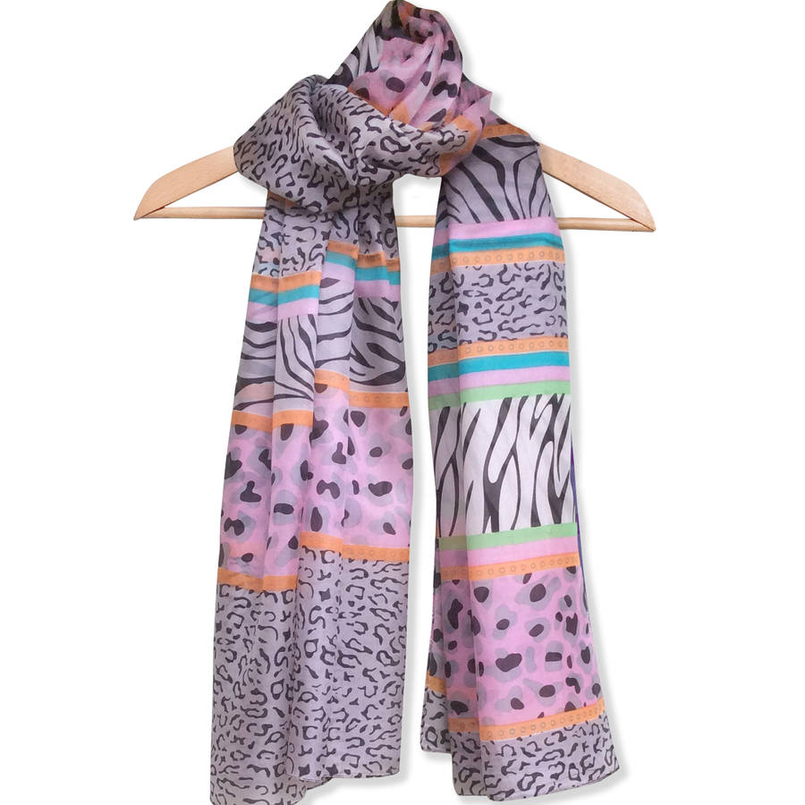 large 'safari' pure silk scarf by wonderland boutique ...