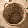 Round Lined Wicker Log Basket, thumbnail 3 of 4