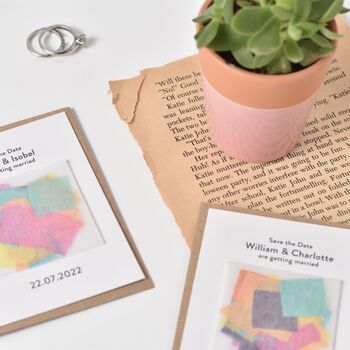 A7 Personalised Save The Date Confetti Card, 2 of 4