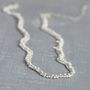 Pearl And Silver Row Necklace, thumbnail 2 of 5