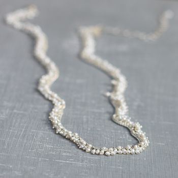 Pearl And Silver Row Necklace, 2 of 5