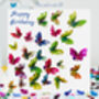 70th Birthday Kaleidoscope Butterfly Heart Card, thumbnail 9 of 12