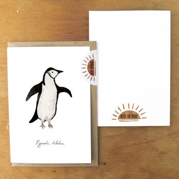 Adelie Penguin A6 Greetings Card, 3 of 7