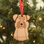 Dog Breed Wooden Natural Hanging Christmas Decoration, thumbnail 7 of 12