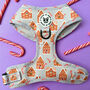 Dog Harness Christmas Dog Outfit Gingerbread Candy Cane, thumbnail 1 of 9