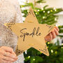 'Sparkle' Gold Star Christmas Tree Topper, thumbnail 2 of 6