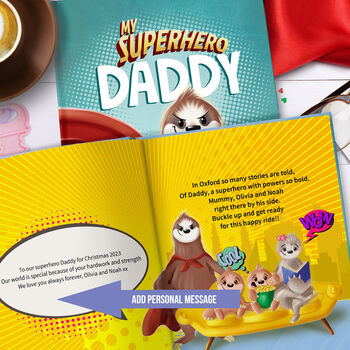 My Superhero Daddy Personalised Keepsake Book, 2 of 11