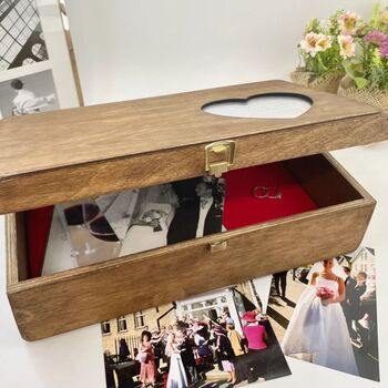 Wooden Heart Personalised Keepsake Box, 7 of 12