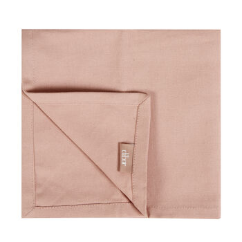 Set Of Four Blush Pink Cotton Napkins, 2 of 2