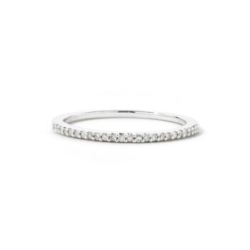 White Gold Natural Diamond Half Eternity Band Ring, 4 of 4