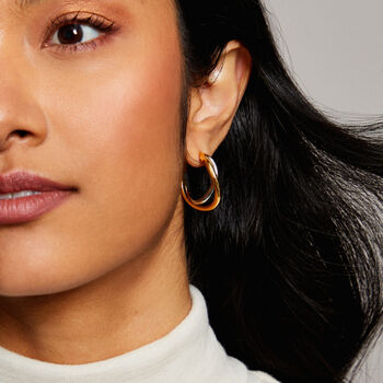 Chelsea Intertwined Mixed Metal Earrings, 2 of 4