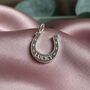Lucky Horse Shoes Charm Sterling Silver, thumbnail 3 of 6