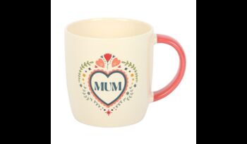 Mum Mug | Folk Heart Pattern, 5 of 5
