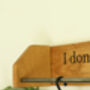 Custom Engraved Farmhouse Kitchen Pan Hanger – Handmade From Dartmoor Oak, thumbnail 11 of 12