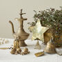 Fair Trade Brass Star Christmas Tree Topper Decoration, thumbnail 4 of 6