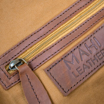 Personalised Vintage Brown Leather Camera Bag, 8 of 10