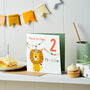 Personalised Lion Birthday Card With Age, thumbnail 1 of 3