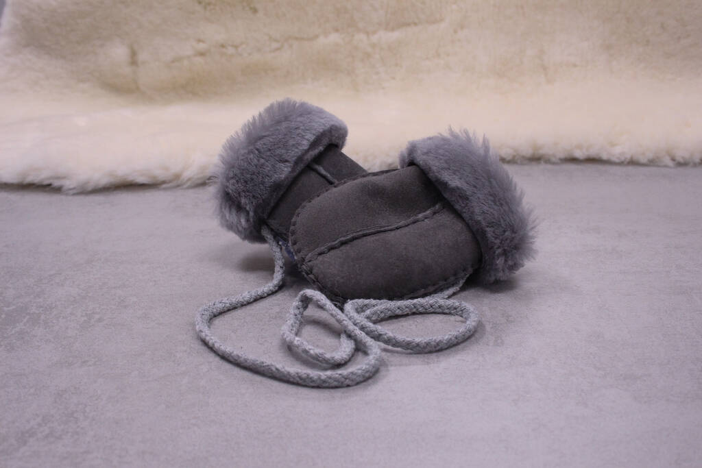 Baby Sheepskin Puddy Mittens On String By Baa Baby Notonthehighstreet Com