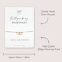 Will You Be My Bridesmaid Bow Design Bridal Proposal Bracelet, thumbnail 3 of 10