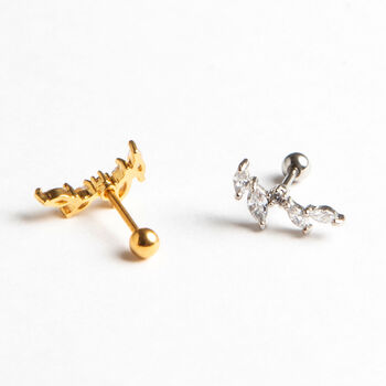Mini Floral Crawler Cartilage Earring, 4 of 6