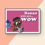 You Are Wow! Customisable Boy Reading Poster, thumbnail 4 of 5