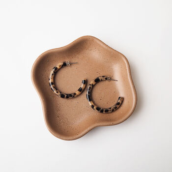 Karamell Slim Hoop Earrings, 3 of 6