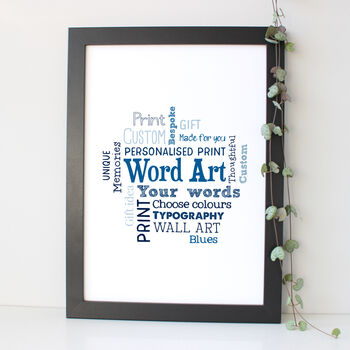 Personalised Word Art Cloud Print, 5 of 8