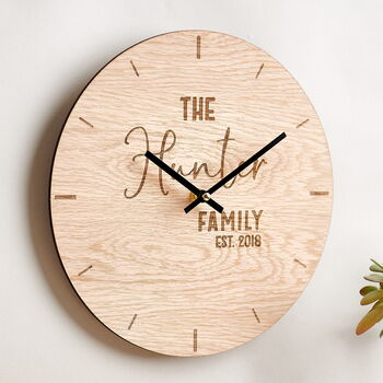 Personalised Wooden Family Clock, 2 of 4