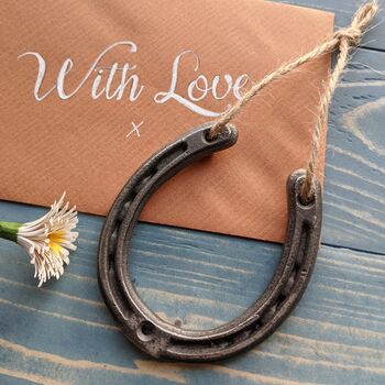 Miniature Antique Cast Iron Horseshoe 6th Anniversary, 3 of 3