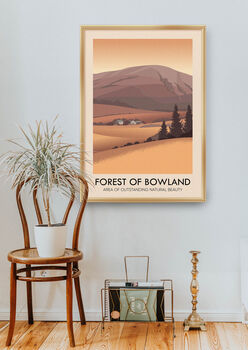 Forest Of Bowland Aonb Travel Poster Art Print, 5 of 8