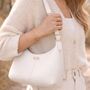 Personalised Pebble Faux Leather Shoulder Hobo Bag, thumbnail 3 of 5