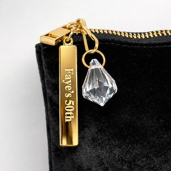 Velvet Feel Personalised Name Make Up Bag, Gift For Her, 12 of 12