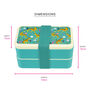 Cheetah Design Adult Bento Lunch Box With Cutlery, thumbnail 3 of 5