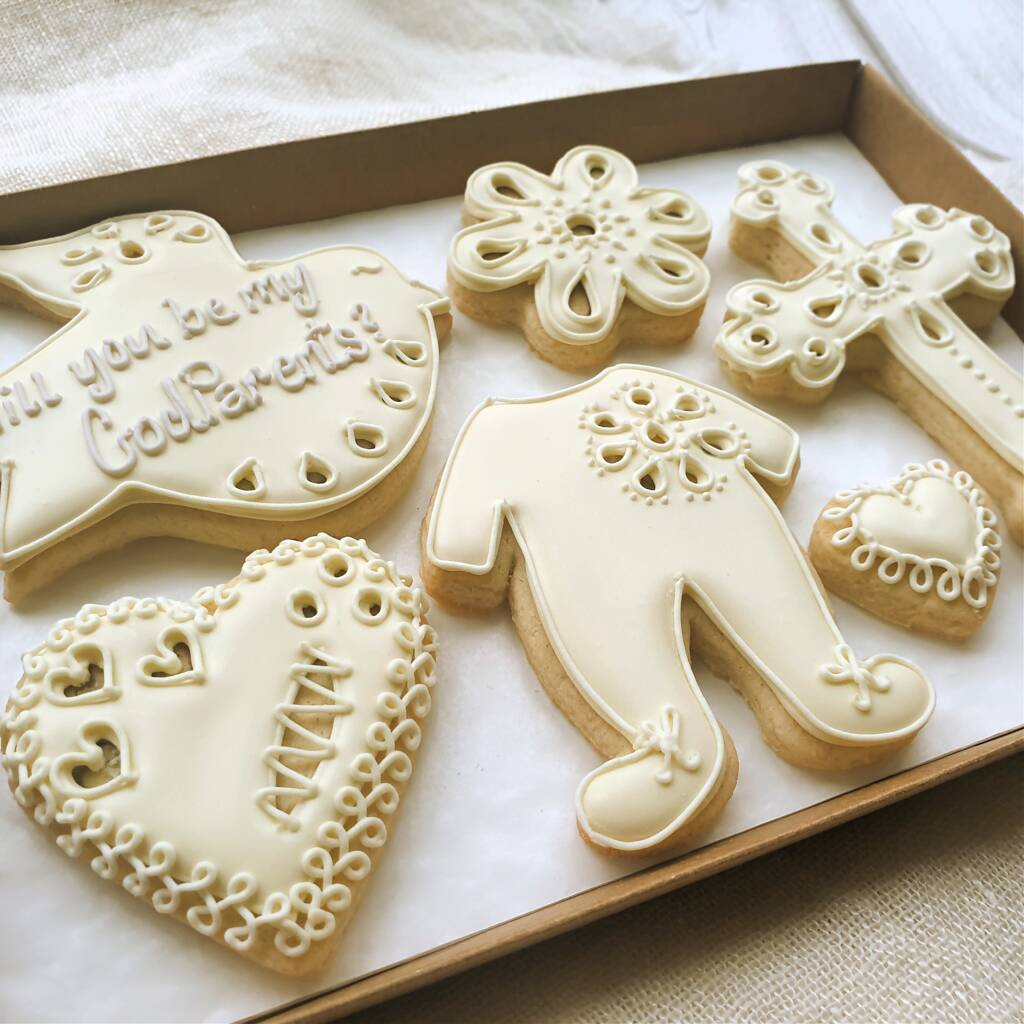 Personalised Godparent/Baptism Cookie Letterbox Gift By The Cookie