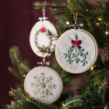 Christmas Decoration Embroidery Kit Mistletoe, 4 of 4