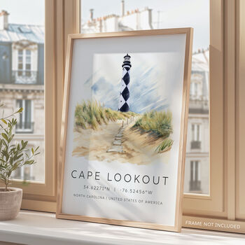 Cape Lookout Travel Print In North Carolina USA, 4 of 7