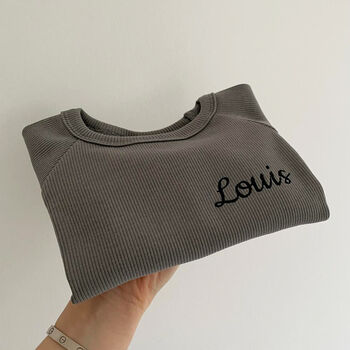 Childrens Personalised Ribbed Loungewear Set, 2 of 4