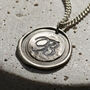 Men’s Initial Wax Seal Necklace, thumbnail 2 of 6