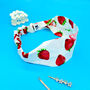 Sweet Strawberries Hair Scrunchie And Headband Set, thumbnail 3 of 5