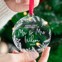 Mr And Mrs First Christmas Married Custom Ornament, thumbnail 1 of 5