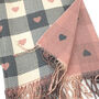 Heart And Tartan Cashmere Blend Winter Scarf, thumbnail 5 of 8